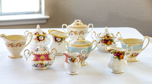 Vintage Cream & Sugar Set