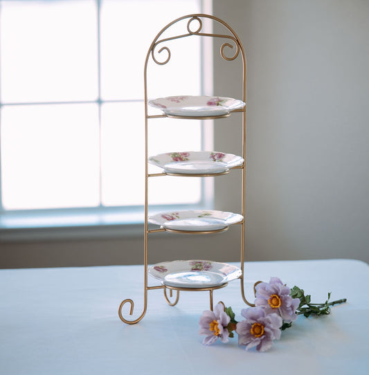 Tiered Dessert Plate Holder Stand